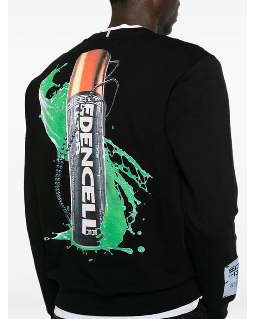 McQ Alexander McQueen Black Graphic-Print Sweatshirt for men