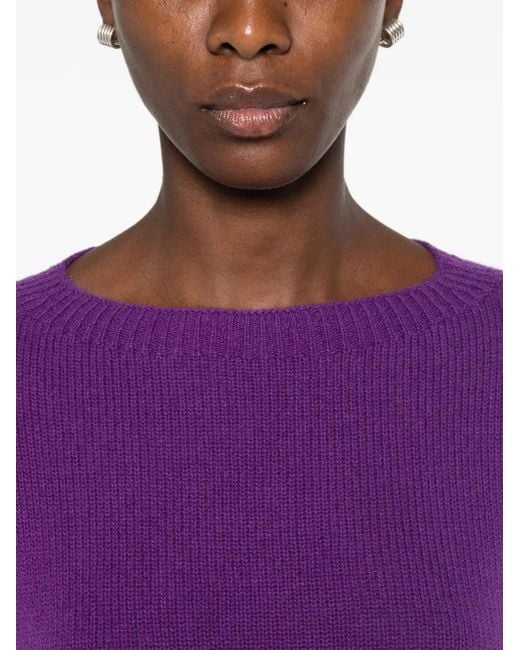 Bompard Purple Crew-Neck Sweater