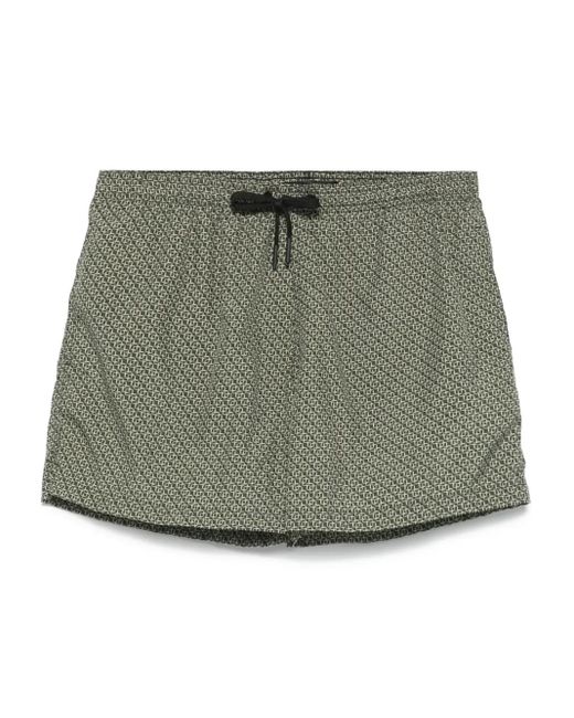 メンズ Tagliatore プリント トランクス水着 Green