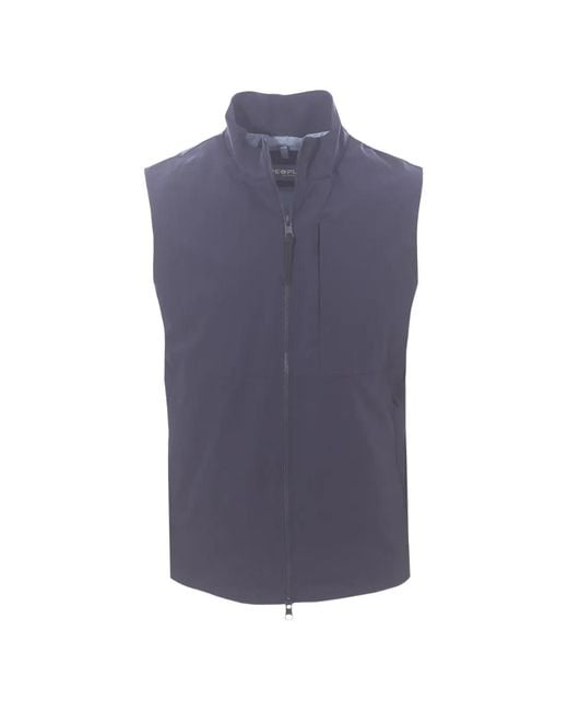 People Of Shibuya Blue Zip-Fastening Gilet for men