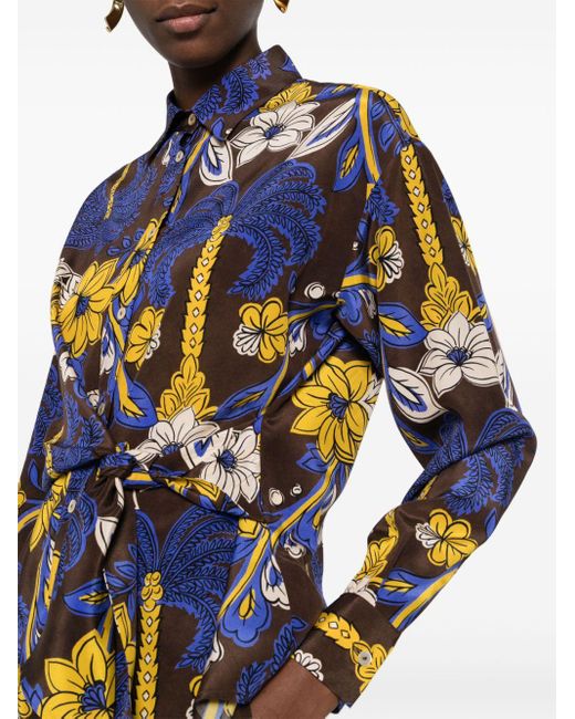Camisa con estampado floral P.A.R.O.S.H. de color Blue