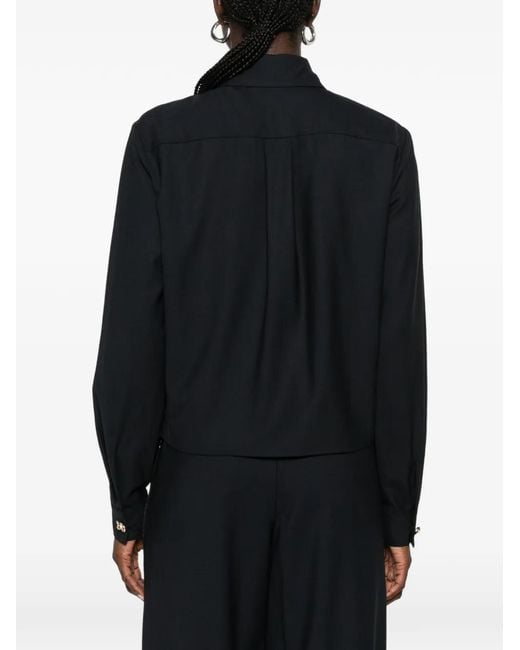 Fabiana Filippi Black Chemise À Détail De Sangle