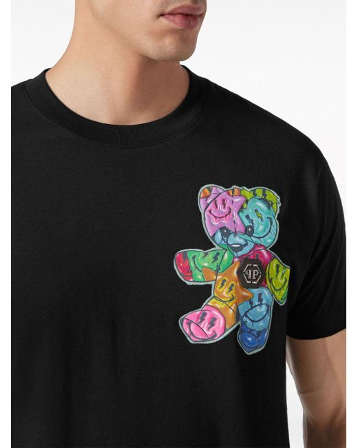 T-shirt SS Smile en coton Philipp Plein pour homme en coloris Black