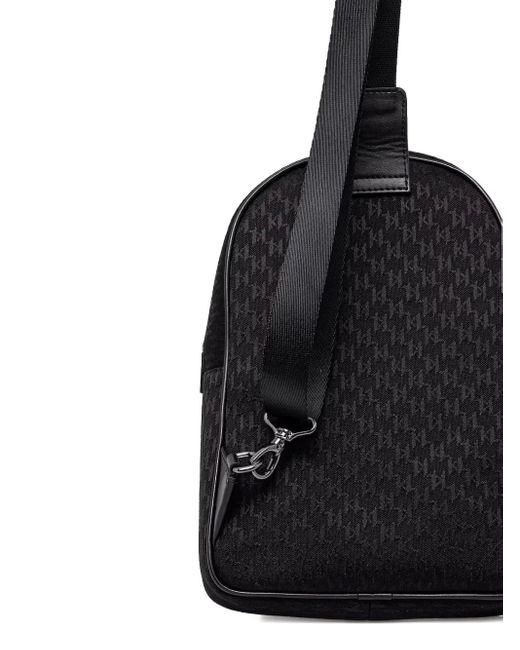 Karl Lagerfeld Black K/Monogram Backpack for men
