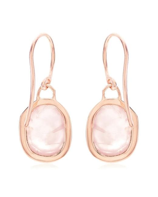 Monica Vinader Pink Siren Wire Earrings