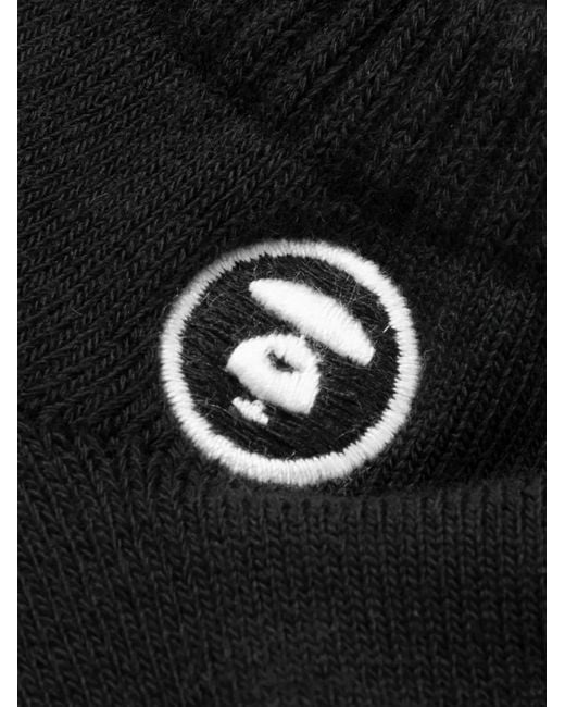 Aape By A Bathing Ape Black Logo Socks for men