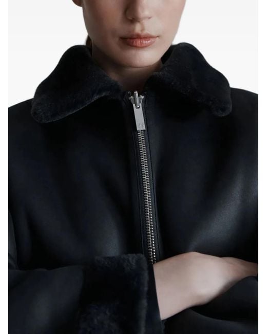 Marella Black Reversible Faux-Fur Coat