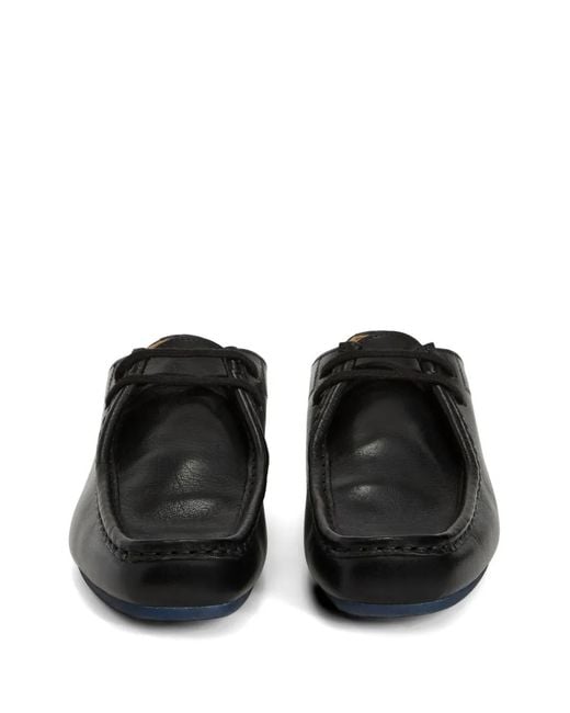 Jil Sander Black Lace-Up Loafers With Piping for men