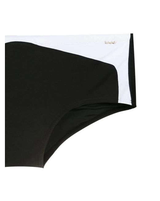 Amir Slama Black Two-Tone Logo Swim Shorts for men
