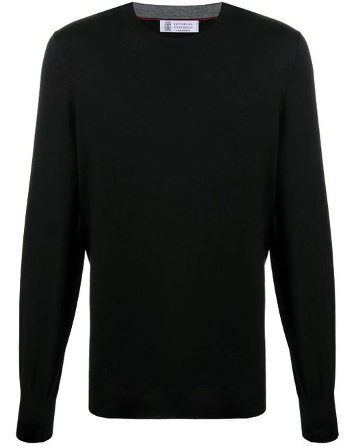 Brunello Cucinelli Klassischer Pullover in Black für Herren