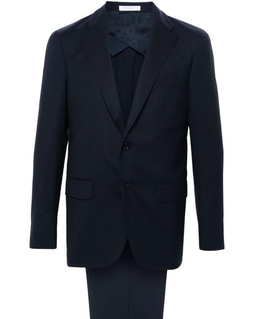 Boglioli Blue Single-breasted Virgin Wool Suit for men