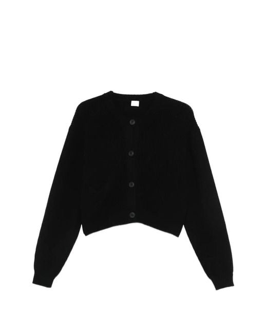 C.t. Plage Black Button Pocket Knitwear