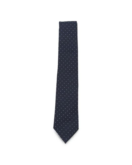 Emporio Armani Blue Polka-Dot Silk Tie for men