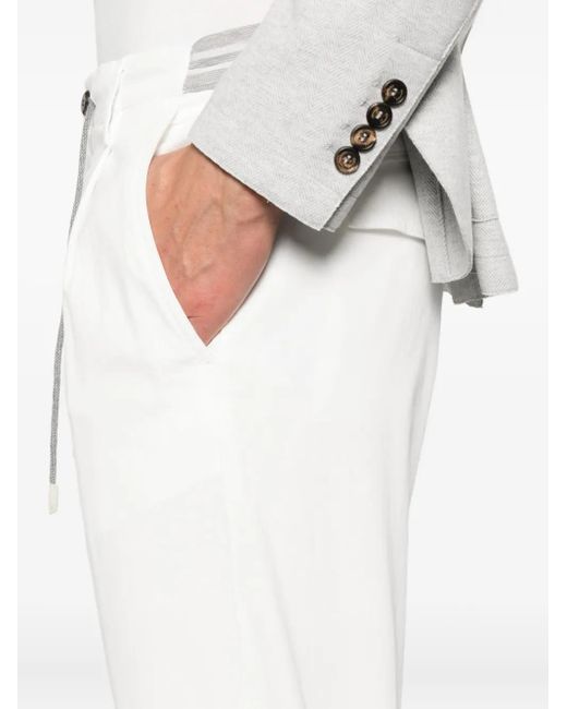 Pantalones con pinzas y cordones Eleventy de hombre de color White