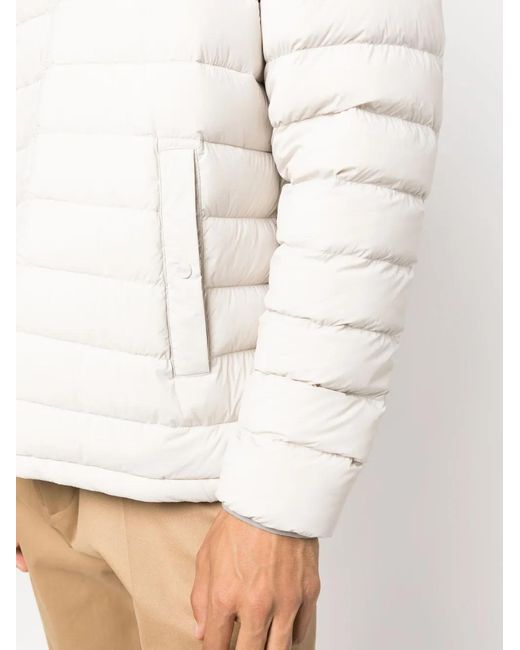 Herno White Bomber Jacket In Light Nylon Stretch for men