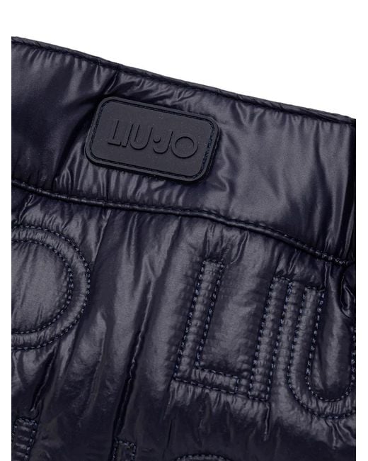 Liu Jo Blue Embossed Logo Tote Bag