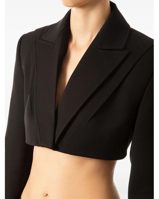 Aleksandre Akhalkatsishvili Black Cropped Blazer