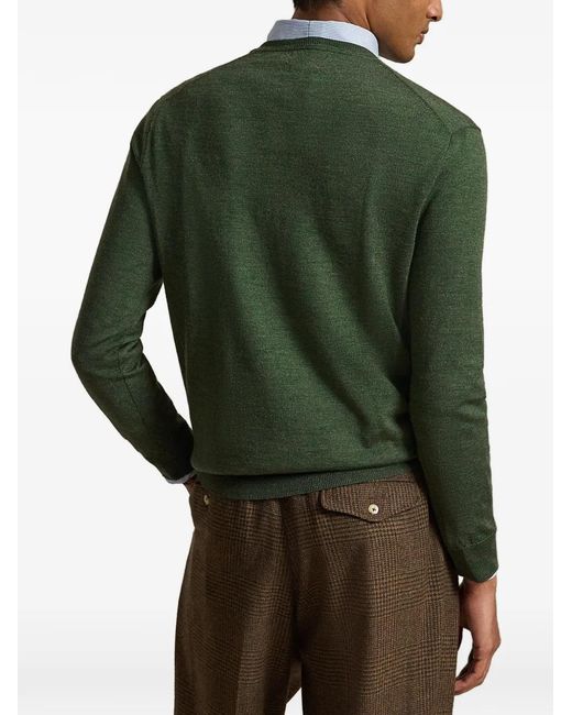 Polo Ralph Lauren Green Pony-Embroidered Wool Sweater for men