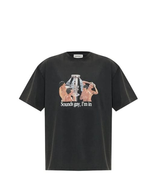 Carne Bollente Black Graphic-Print T-Shirt for men