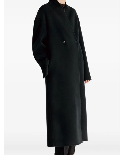 Loulou de Saison Black Aris Double-Breasted Coat