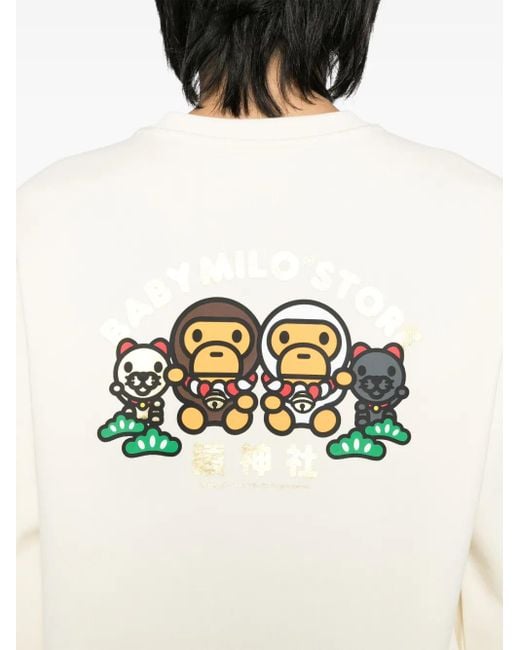 A Bathing Ape Natural Crew-Neck Sweatshirt