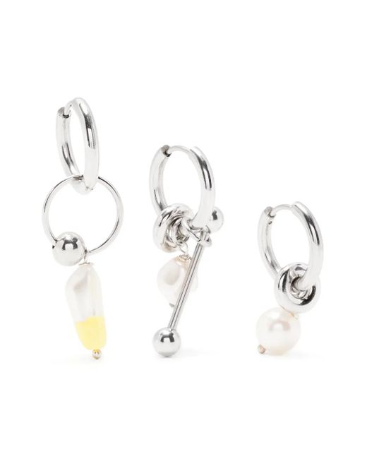 ジュスティーヌクランケ JUSTINECLENQUET PALMER EARRINGS SET Justine Clenquet Palmer Earrings Set in Metallic | Lyst