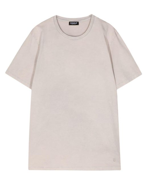 Dondup White Fade-dyed Cotton-jersey T-shirt for men