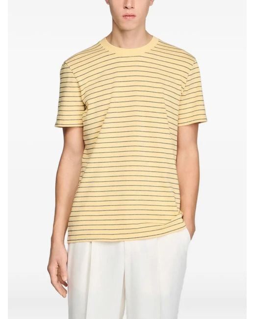 Sandro Natural Striped T-Shirt for men