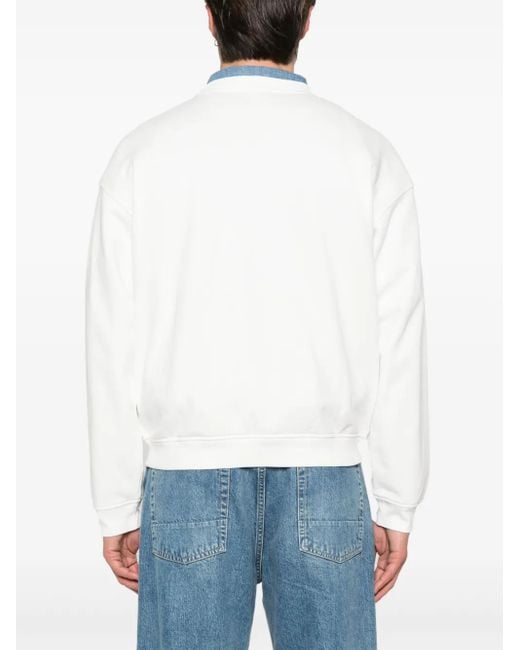 Sudadera con logo bordado FRAME de hombre de color White