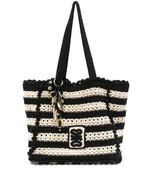 Borsa Tote All'Uncinetto di Sandro in Black