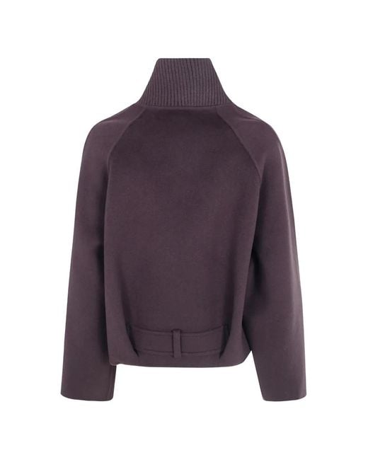 Seventy Purple Belted High-Neck Jacket