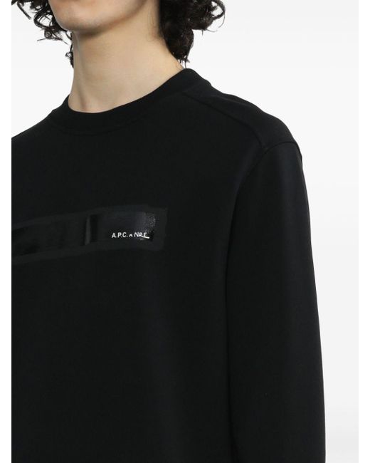 A.P.C. Black Ernestine Cotton Sweatshirt for men