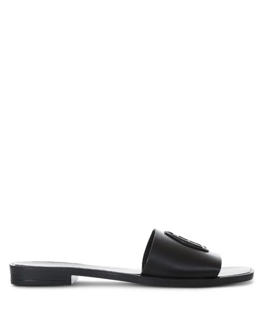 Just Cavalli Black Leather Slippers
