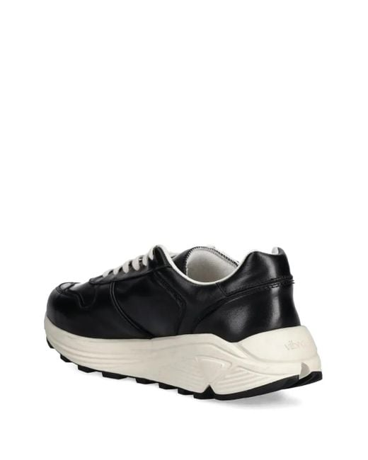 Common Projects Black Premium Runner Leather Sneakers for men