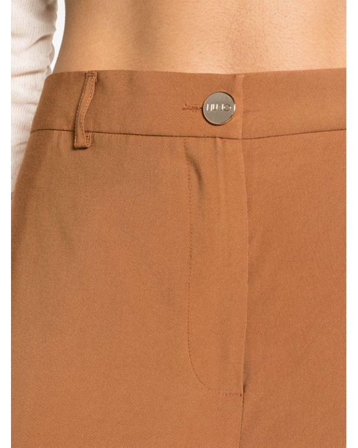 Liu Jo Brown High-waist Cropped Trousers