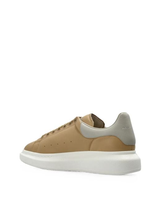 McQueen Natural Oversized Leather Sneakers for men