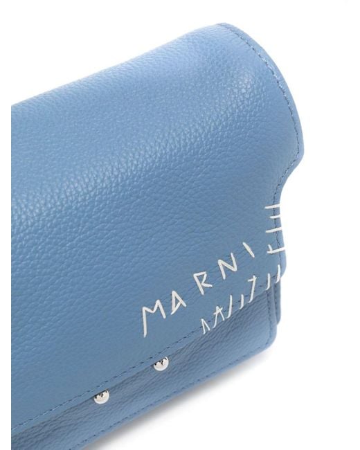 Marni Blue Mini Trunk Crossbody Bag