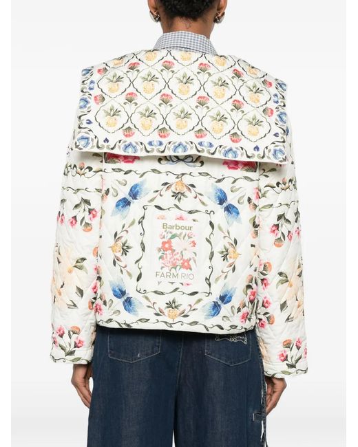Barbour White X Farm Rio Azelia Quilted Jacket
