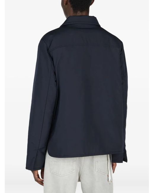 Diomene Blue Button-Fastening Padded Jacket for men