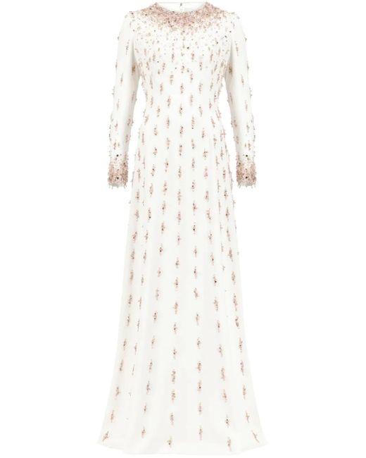 Dina Melwani White Italian Gown