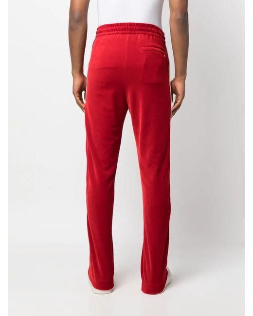 Casablanca Red Logo-Patch Striped Track Pants for men
