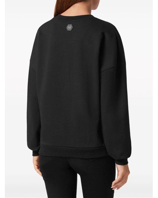 Philipp Plein Sweater Met Logoprint in het Black