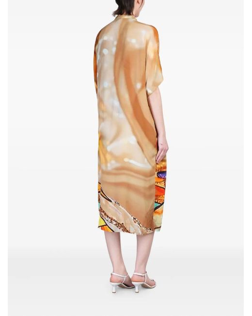 Yavi グラフィック ドレス White