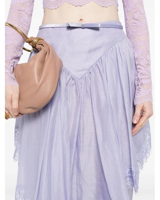 Zimmermann Purple Crush Lace Midi Skirt