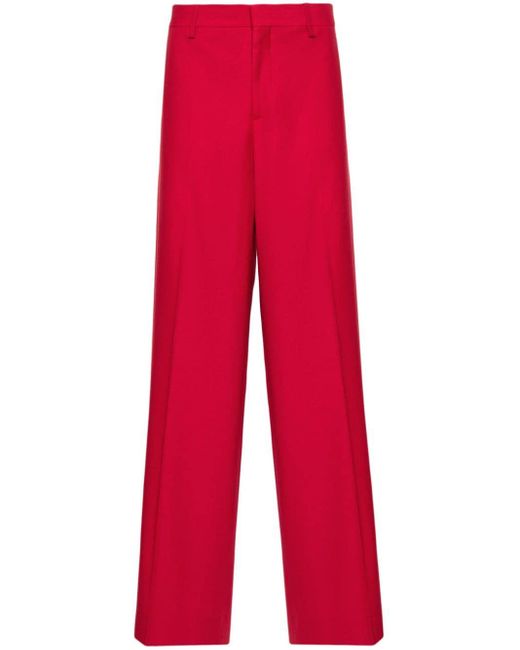 Pantaloni sartoriali a vita alta di Moschino in Red da Uomo