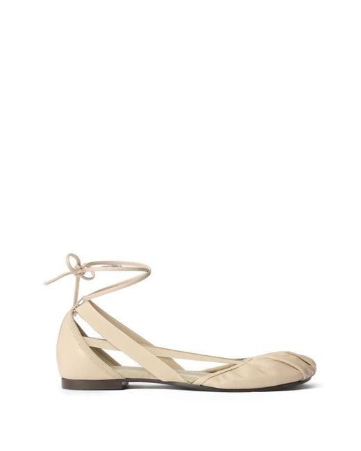 Lemaire White Flat Pedille Ballerinas