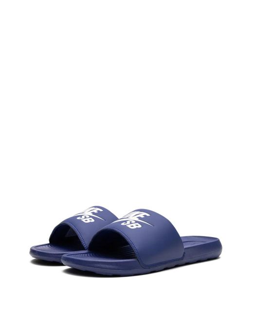 Nike Blue Sb Victori One Slides for men