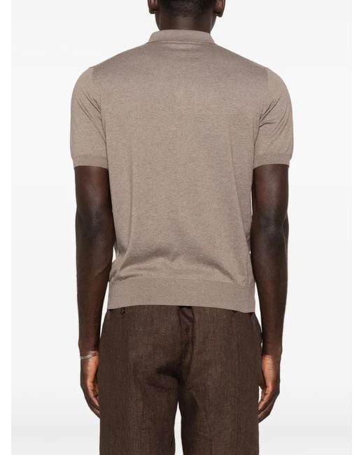 Panicale Gray Short-Sleeve Polo Shirt for men