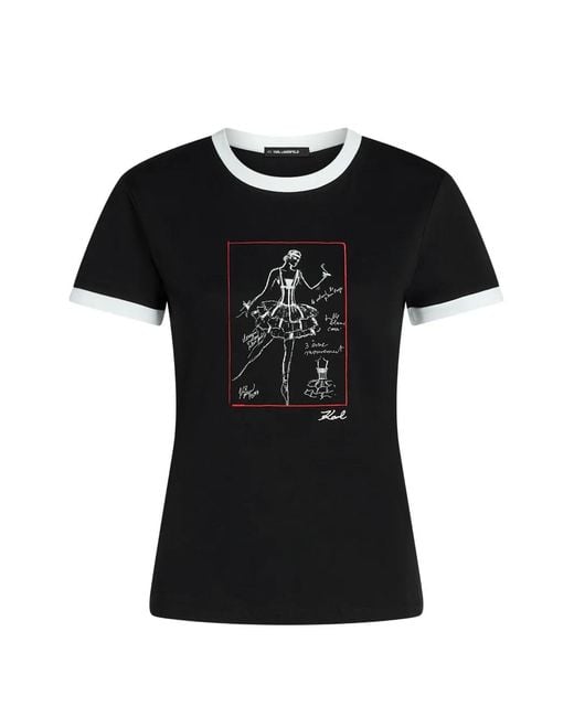 Karl Lagerfeld Black Le Ballet T-Shirt
