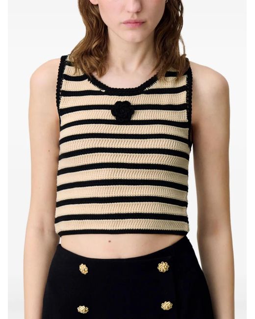 Claudie Pierlot Gestreepte Spencer in het Black